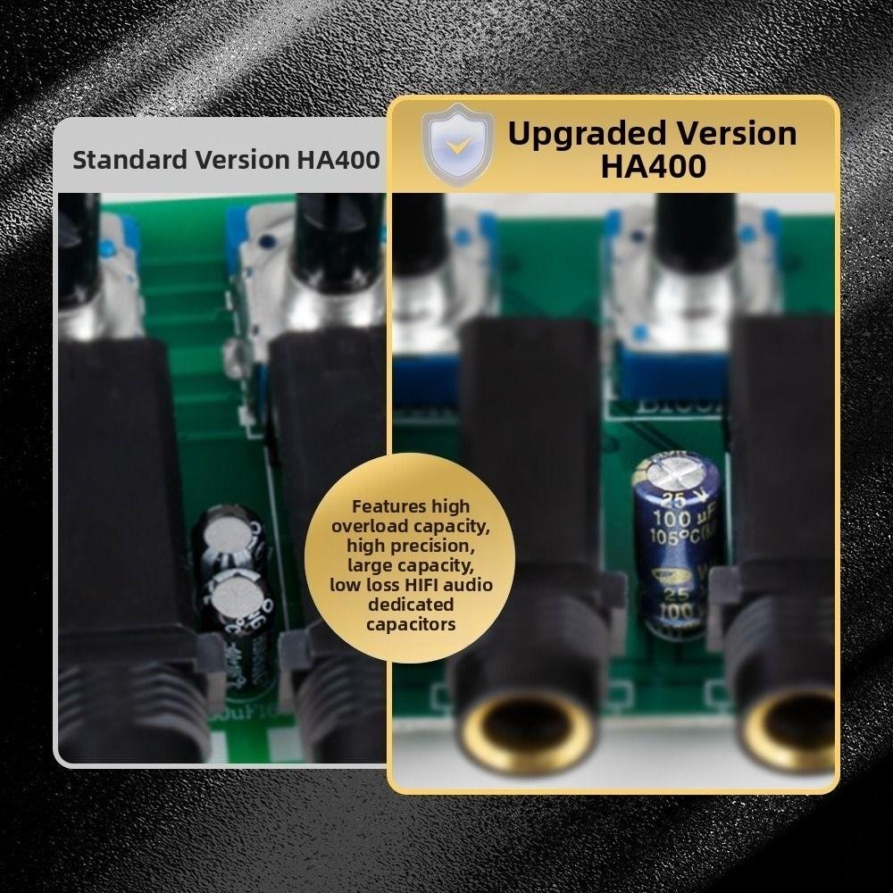 4 Channels Stereo Headphone Amplifier Ultra-Compact With Power Adapter HA400 Headphone Amplifier