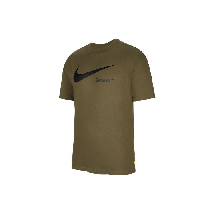 Nike Logo Printing Athleisure Casual Sports Breathable Short Sleeve Olive Green Men s DX6309-222 S
