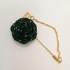 Personality Zinc Zinc Alloy Colorful Rose Collar Needle Leaf Lapel Decoration Cloth Floral Badge Men Corsage