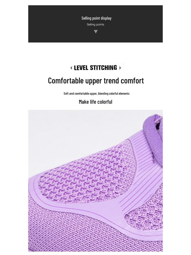 Damen Leichte Flyknit Mesh Sneaker - Bequeme, Vielseitige Low-Cut Freizeitschuhe