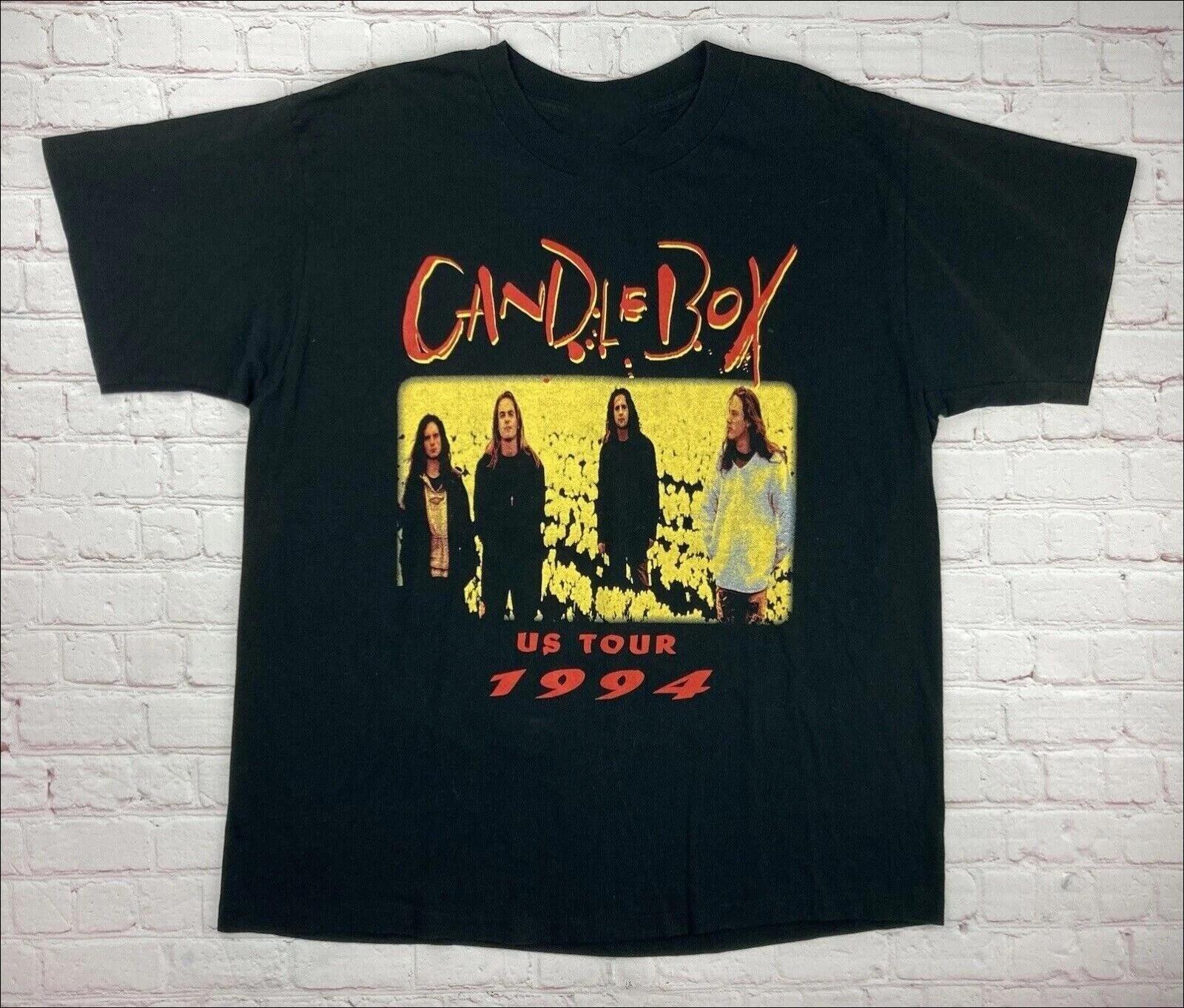 Vtg Candlebox Band US Tour 1994 Cotton Black T Shirt For Men All Size XXXL