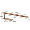 Porte-papier toilette Or Rose Adhésif Acier Inoxydable 304 pour Salle de Bain Cuisine Support Rouleau Papier Essuie-tout Long Suspension Tissu Noir