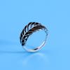 BELLA BOX Cross-border Leaf-shaped Opening Retro Ring, Simple And Cold Style For Women, Adjustable Index Finger Ring, Fresh And Unique Ring