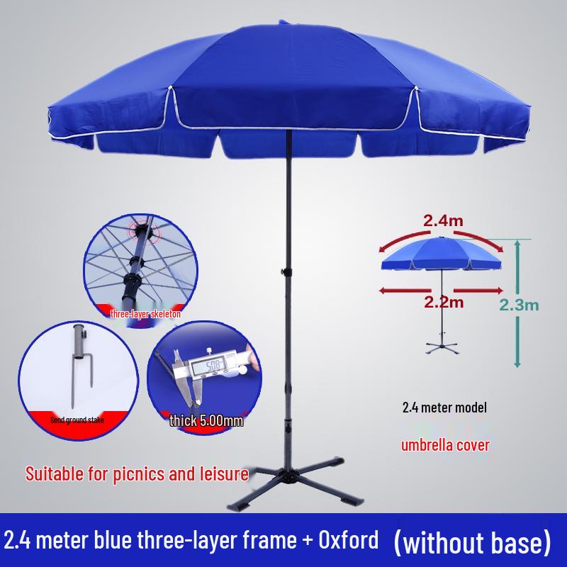 Custom Logo Double Bone Outdoor Sunshade Umbrella with Fast Shipping