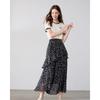 Betu Women's Floral Ruffle A-Line Midi Skirt