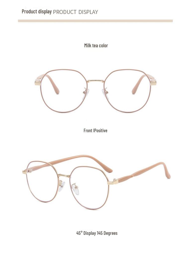 2025 Women's High-Definition Anti-Blue Light Metal Polygon Reading Glasses - Trendy, Youthful Look