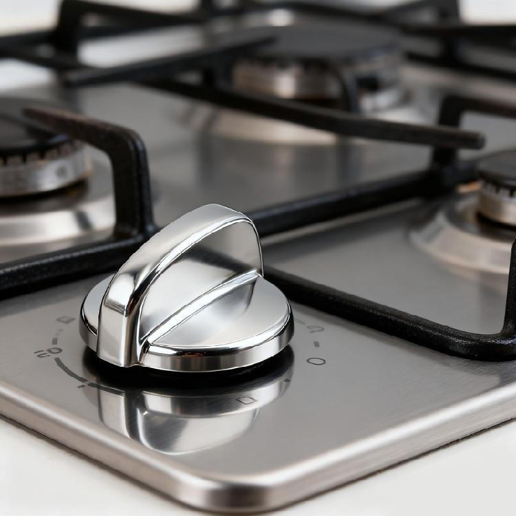 6PCS Plastic Gas Stove Handle Replacement Rust Proof Design Precise Flame Adjustment Control Knob ABS Texture for Repair