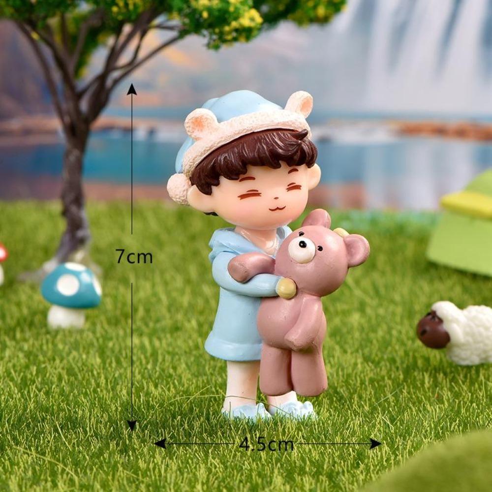 New Lovers Figures Couple Miniature Home Decor People Boy Girl Model Princess Fairy Gnome Valentine's Day Gift Dollhouse