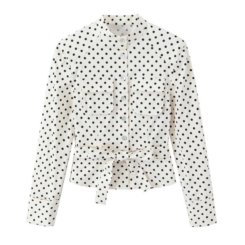 Frühling 2026 Europäisches Polka-Dot Hemdjacke & Mittellange Hosen Set