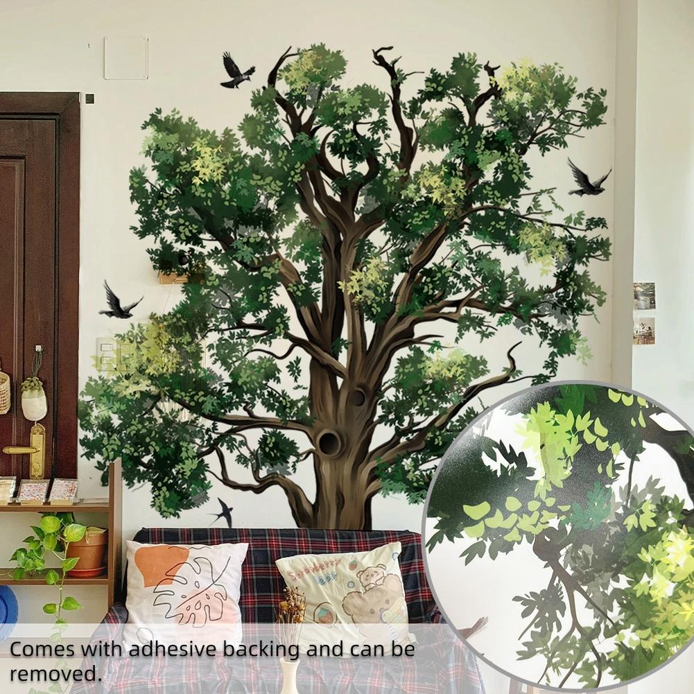 Realistic Tree Decal Bird Wall Decal Repositionable