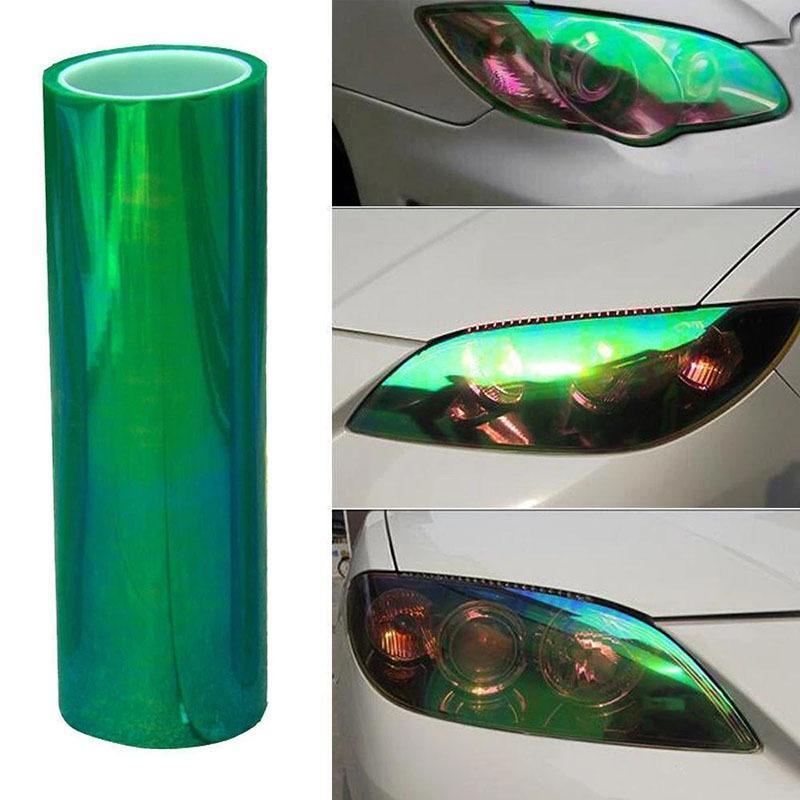 Car Headlight Tint Film Self Adhesive Vinyl Wrap Auto Light Sticker Waterproof 30x100cm Multiple Colors for Motorcycle Car