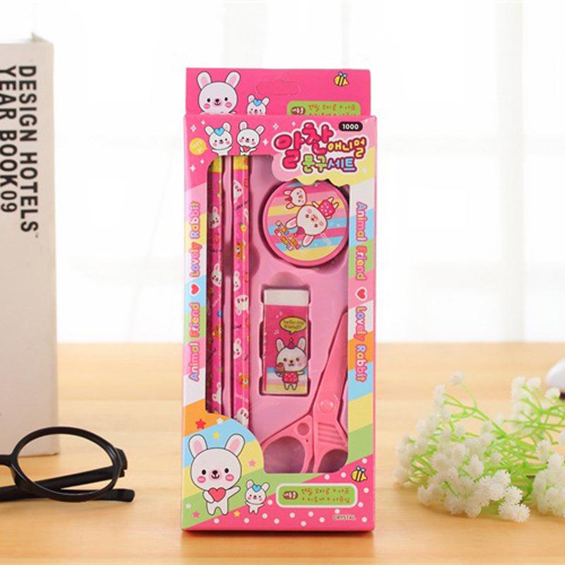 Cartoon Gift Box: Korean Stationery Set for Kindergarten & Elementary School Rewards