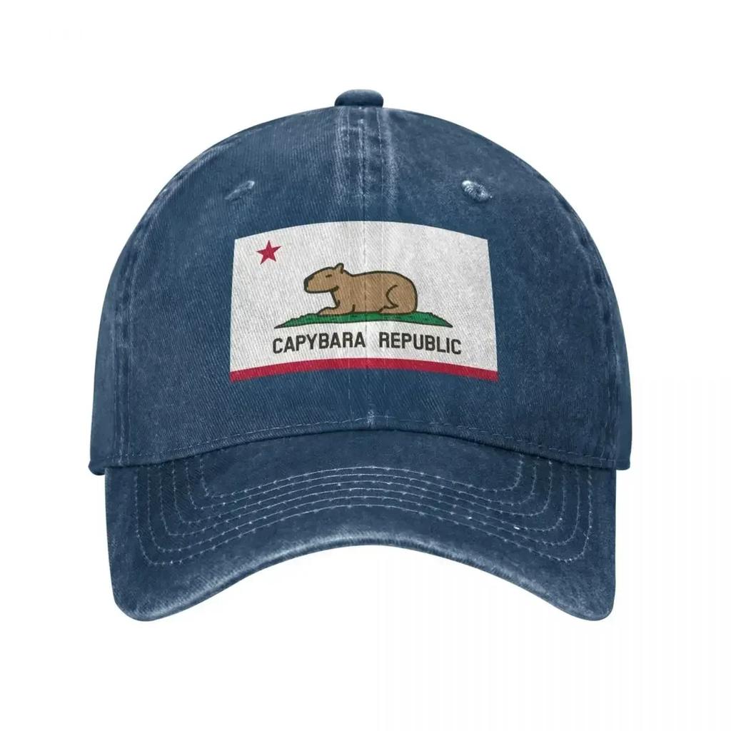 Capybara Flag relaxed land version Baseball Cap Luxury Brand Bobble Hat Christmas Hat Womens 2025 Unisexs