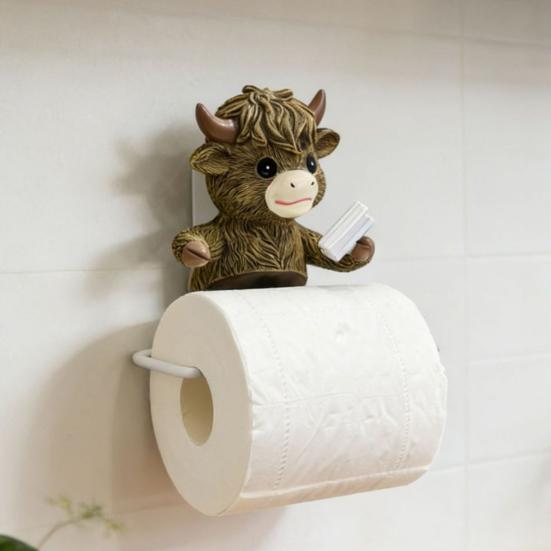 Funny Frog Toilet Paper Holder Wall Mounted Paper Roll Holder Novelty Resin Frog Towel Tissue Dispenser for Bathroom Decor