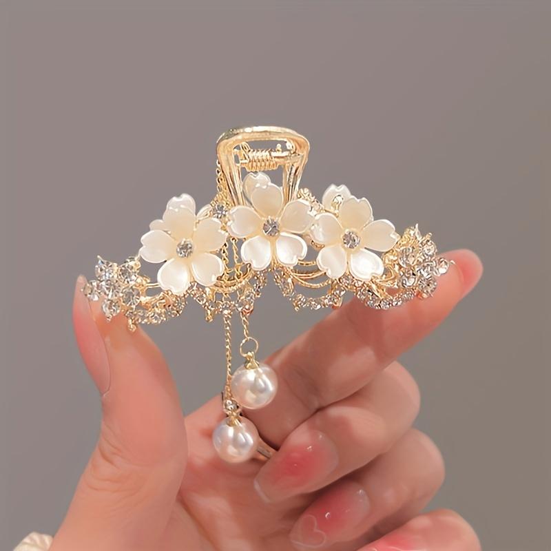 Elegante Süße Frische Kamille Quaste Kralle Clip Damen Mädchen Prinzessin Stil Lässig Freizeit Haar Accessoires