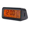 Car Dashboard Clock Luminous Electronic Clock Calendar Temperature Humidity Display Support Solar