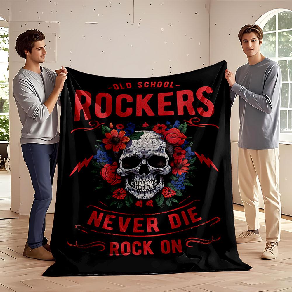 Old School Rockers Blanket for all seasons blanket lunch break throw gift