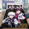 Hunter X Hunter Pattern Bedding Quilt Set Quilt Cover Pillowcase Home Birthday Gift(1 * Duvet Cover + 2 * Pillowcase, Without Core)