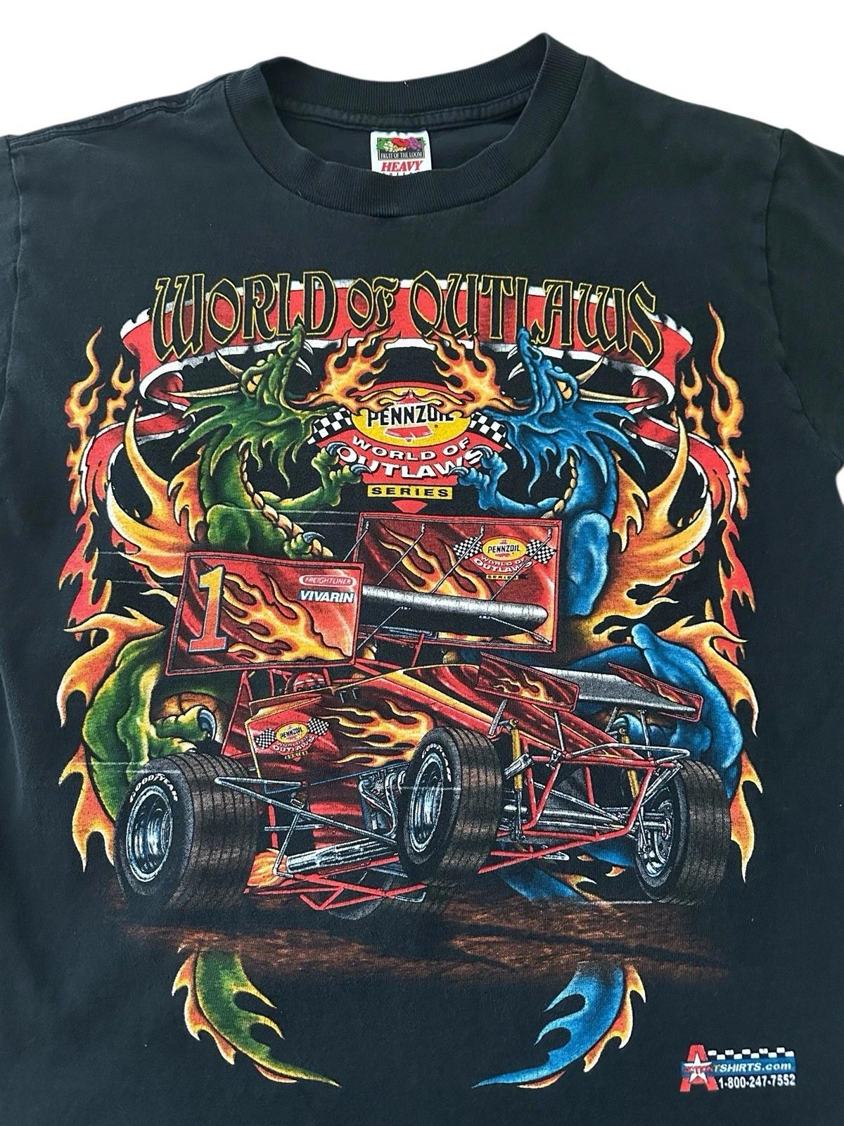 Vintage World Of Outlaws Racing T Shirt Men’s Small Sprint Car Dirt Track Nascar M