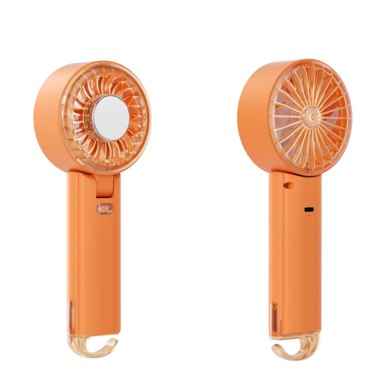 

Складной ручной вентилятор — Портативный USB-перезаряжаемый вентилятор с мощным воздушным потоком; Компактный и легкий, идеально подходит для настольных компьютеров, использования на открытом воздухе и в путешествиях оранжевый