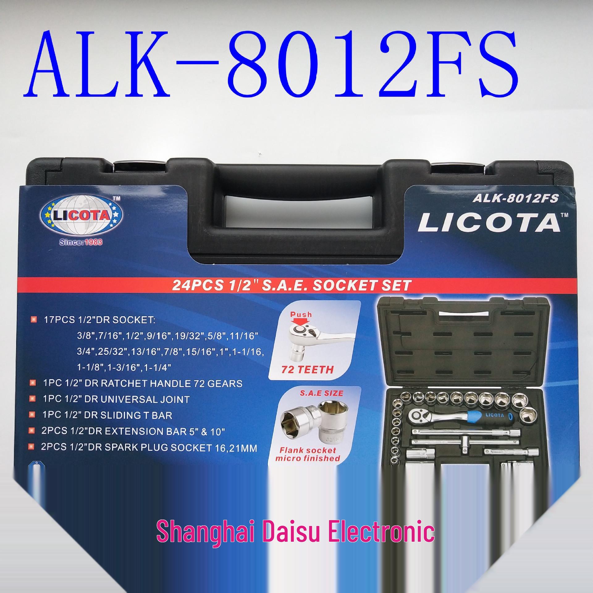 LICOTA ALK-8012FS 24-Piece 1/2 Imperial Socket Set 8012FS Comprehensive Socket Set