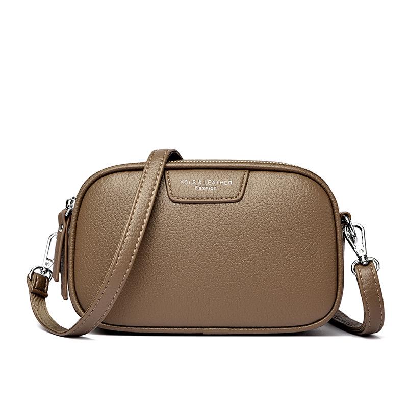 Neue Damen Umhängetasche aus echtem Leder - Klein, modisch, Retro Schultertasche quadratisch