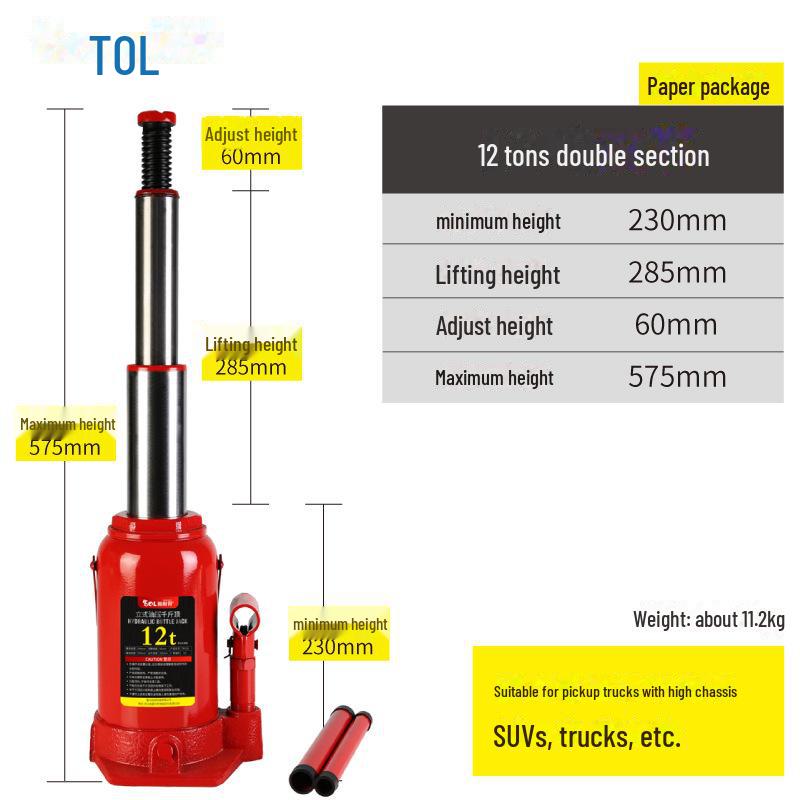 Hydraulic Car Jack for Off-Road Tire Changes (2T/3T)