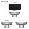 KEMORELA Hammered Glass Fruit Bowl Large Capacity Vertical Stripe Design for Restaurants Cakes And Snacks Elegant Serving Bowl
