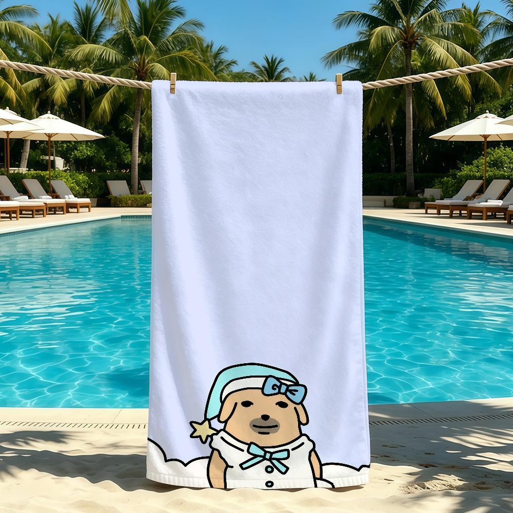 Nudaeng Hund Lustiges Meme Handtuch Für Outdoor Camping Strandhandtuch Super Saugfähig Schnell Trocknend Sommerhandtuch