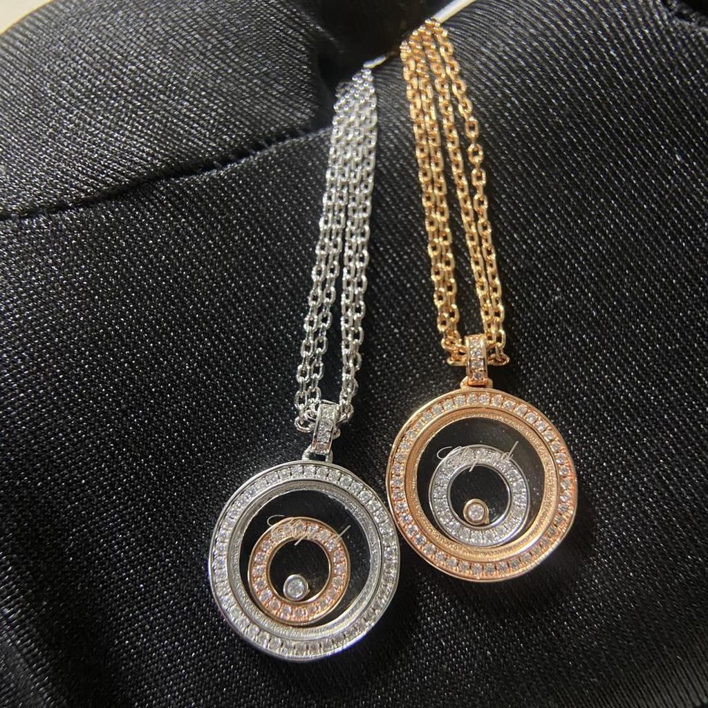 Xiao Family 925 Silver Time Turns Fortune Necklace with Heart-Shaped Diamond Perfume Bottle and Starry Sky Design