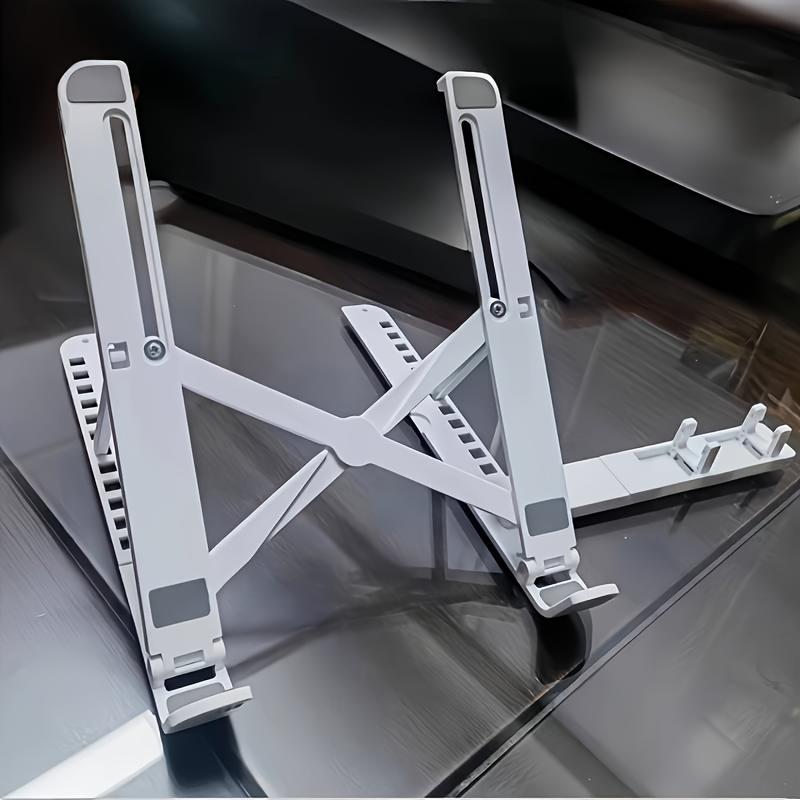 2-in-1 Adjustable Laptop & Tablet Stand with Phone/Pen Holder,  Lightweight for Desk Bedside Travel
