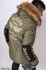 Jacket Wing Star Embroidery Sage Green XL [Vanson] Mid-length N3-B NVJK-2403