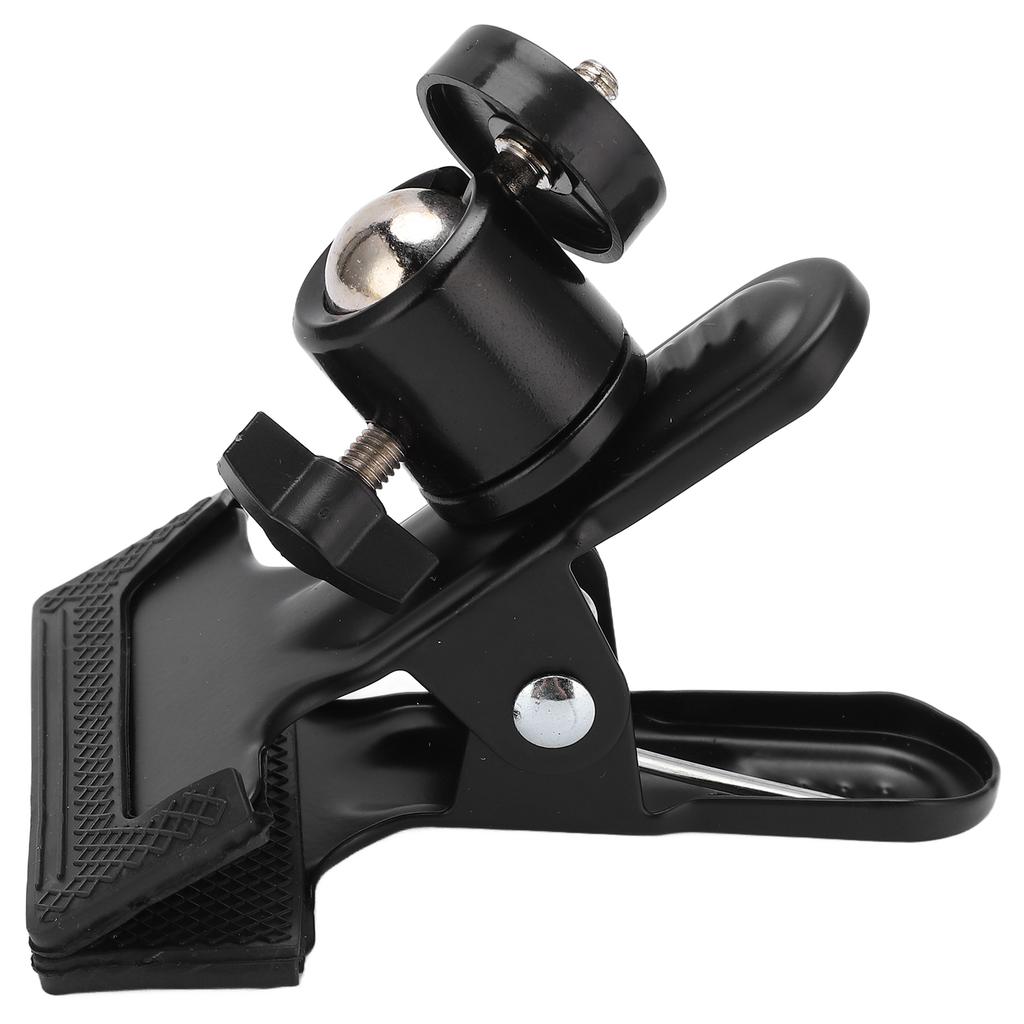 Tripod Camera Clip Clamp Holder with 360 degrees  Rotatable Ballhead Clamp for Motion Camera