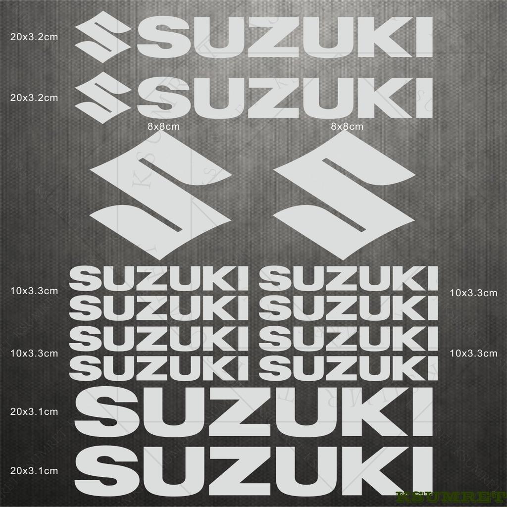 For Suzuki Motorcycle Sticker Decals Helmet Logo Set