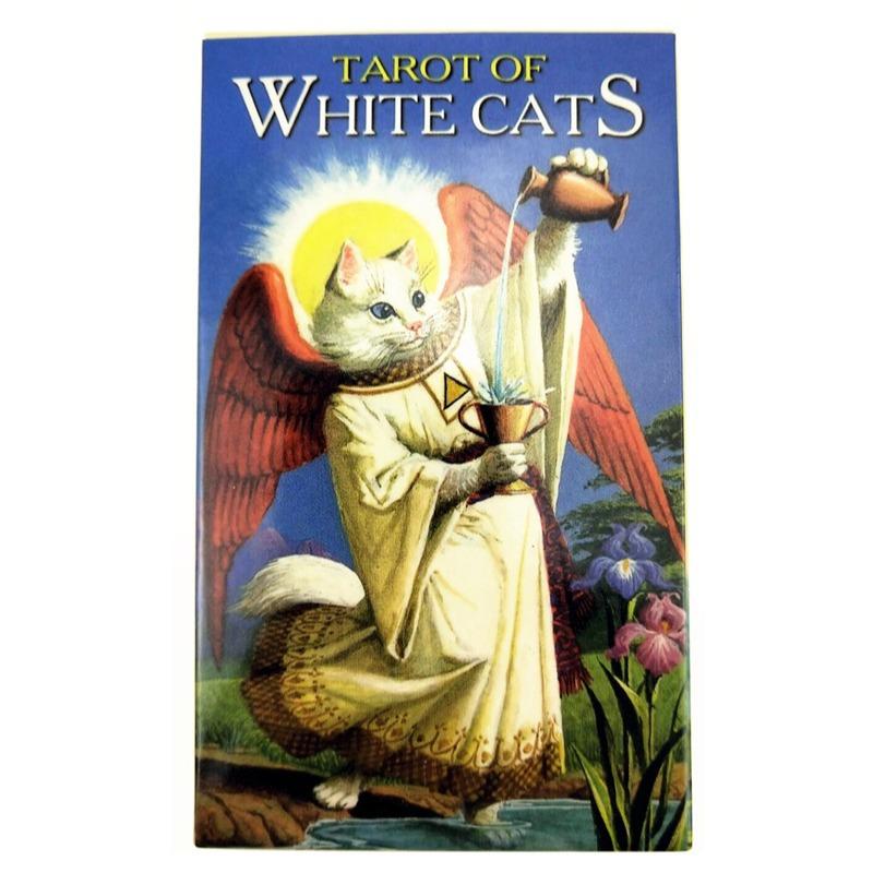 New White Cat Tarot Cards A 78 Oracle Board Games English Cute Cat Tarot Deck Playing Games Party Family Games