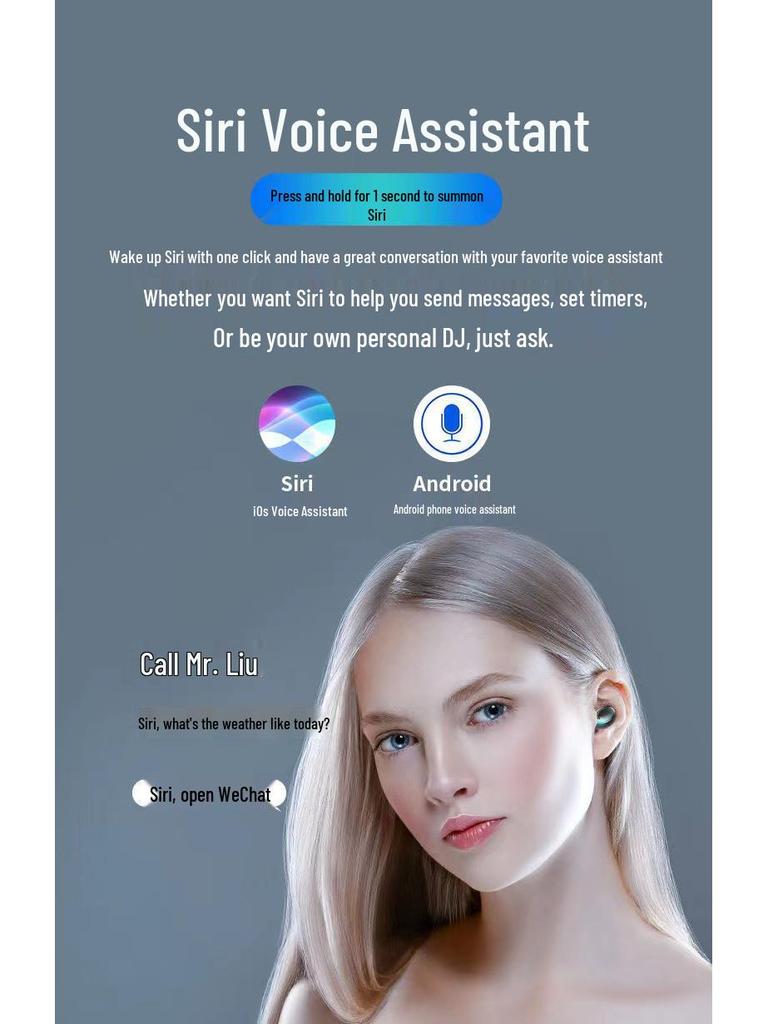 Cross-Border F9-5C Bluetooth Earbuds: Long Battery, Digital Display, Large Capacity, Sports In-Ear Design, Noise Cancelling.