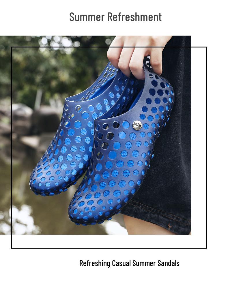 Vietnam Crocs Unisex Summer Beach Shoes, Non-slip Closed-toe Sandals for Men and Women