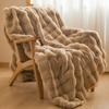 New Thickened Warmth Solid Color Coral Fleece Bed Blanket Fluffy Soft Double-sided Throw Blanket Seasons Universal Sofa Blanket