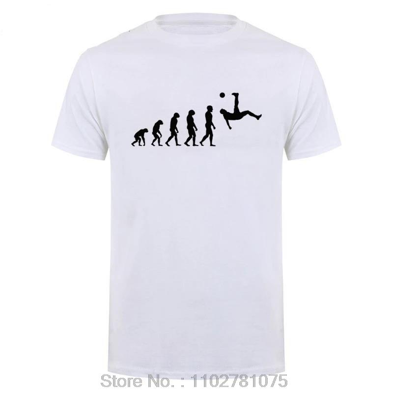 Men's Clothing Soccering Evolution Oversized T-shirt Footballer Cotton Tshirt Faddish Vaporwave Sports Fitness T Shirt Tops