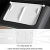 For Tesla Model 3/Y - Screen Silicone Protective Frame Wireless Charging Non-Slip Pad Card Limiter Silicone Cup Holder