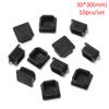 10pc Black Plastic Steel Square Pipe Plug Furniture Accessory Leg Plug Anti Slip Feet Protector Pad Plastic Square Tube Cap Plug