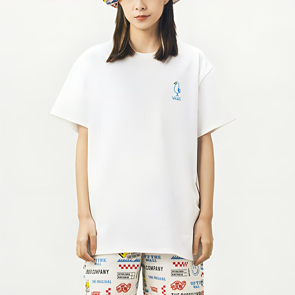 Vans Pigeon Graphic Crew Neck T-Shirt Women Tops White VN0A5F3XFS8