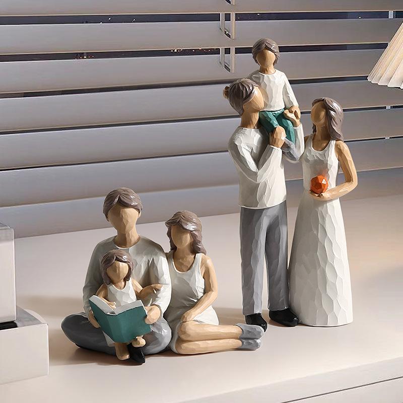 Cross Border Parent-child Desktop Decoration, Living Room TV Cabinet, Office Wine Cabinet, High-end Home Resin Decoration