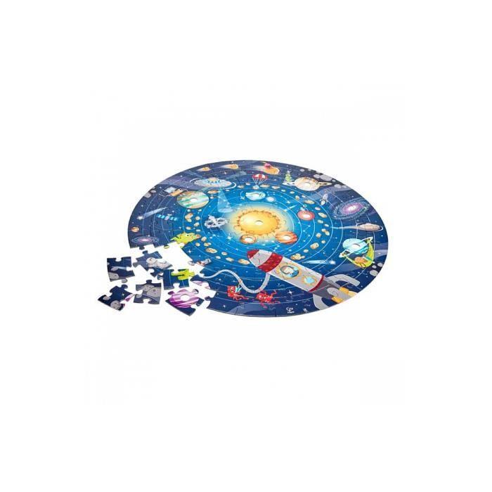 Puzzle En Bois HAPE - Système Solaire Avec LED - 102 Pièces - Science Et Espace