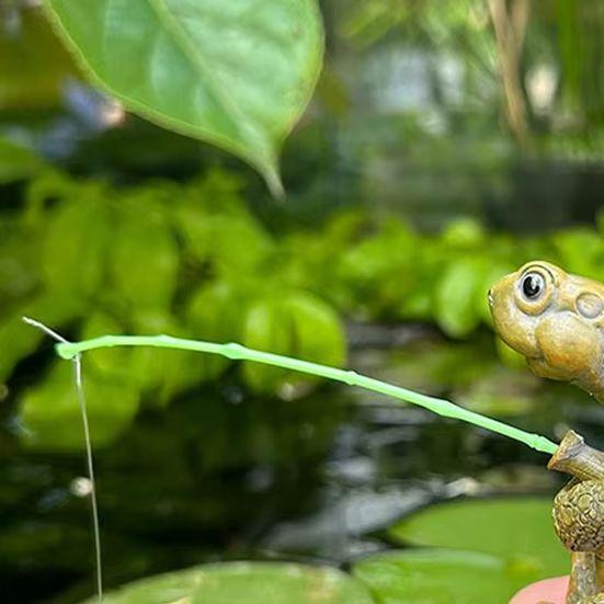 Yaratıcı Halat Balıkçı Kaplumbağası Heykeli Sevimli Simülasyon Kaplumbağa Reçine Heykelcik Hayvan Heykeli Süsleme Açık Hava Ev Bahçe Dekoru