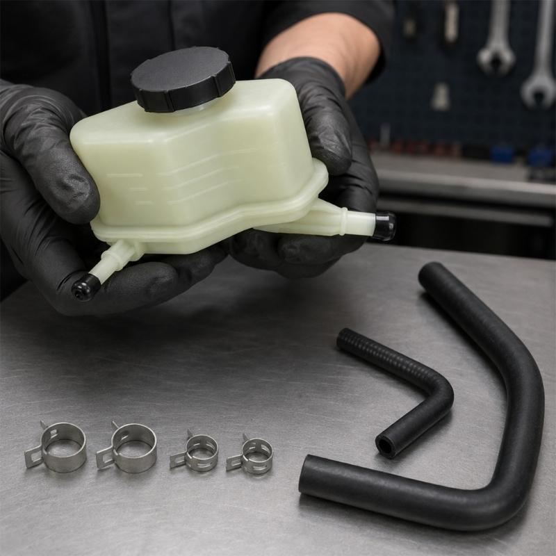 Service Power Steering Fluid Tank Kit 49180JA000 with Formed Return and Suction Hoses for Selected Sedan