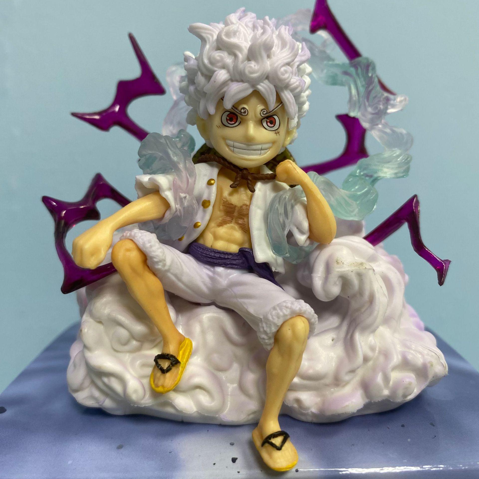One Piece Luffy Nika Sitting Pose Figure 13cm - Fruit Awakening Scene