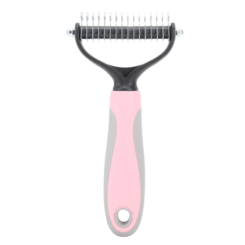 Pet Dog Cat Fur Hair Knot Cutter Rake Hair Removal Comb Brush Grooming Toolpink S