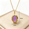 New Trendy Openable Oval Enamel Art Photo Box Pendant Necklace Minimalist for Female Male Daily Party Jewelry Accessories