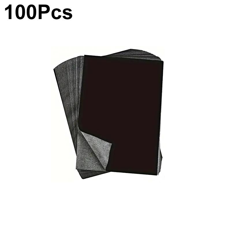 

100 листов Эскизная копировальная бумага Искусство и ремесла Графитовая бумага Канцелярские товары Аксессуары для рисования A4 Офисная графитовая копировальная бумага Сделай сам чёрный